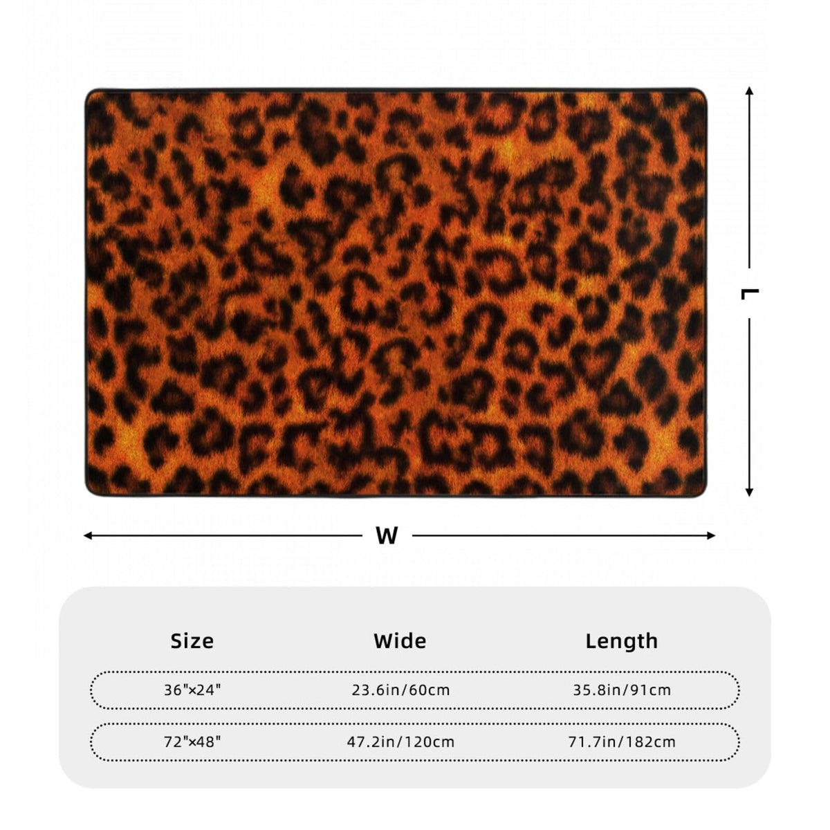Leopard Print Bath Mat Non (2' X 3'(Rectangular) / Leopard Print)