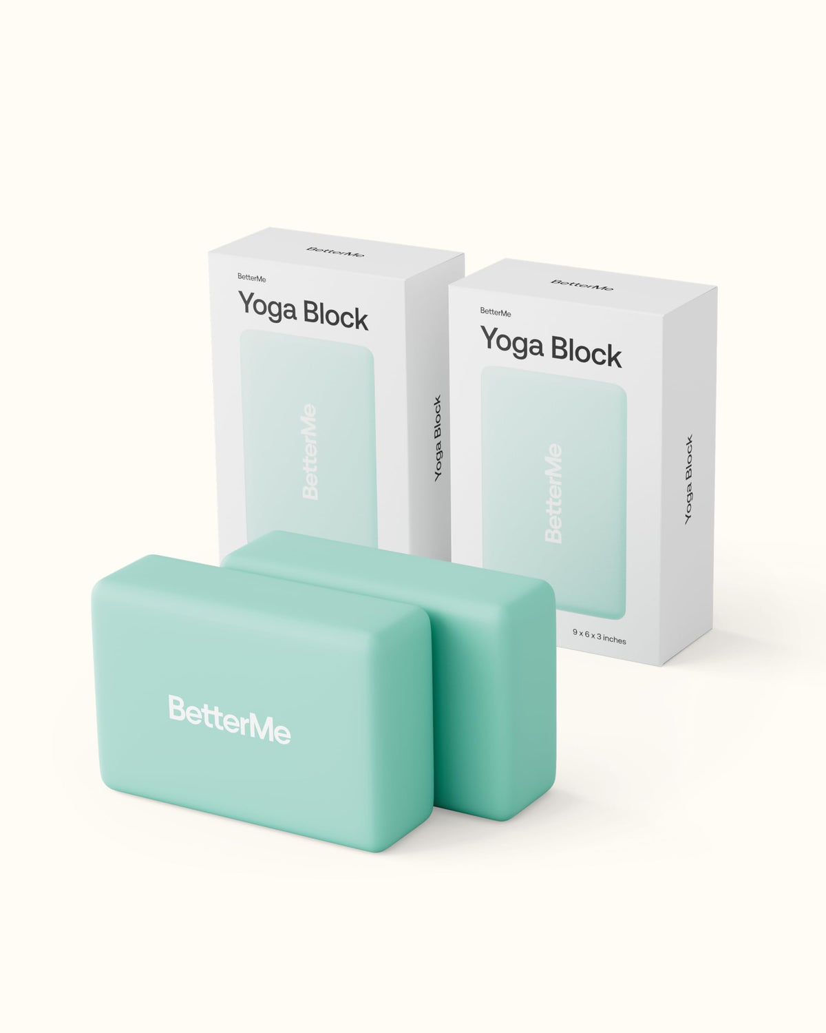 BetterMe Yoga Blocks Set of 2 (Subtle Mint)