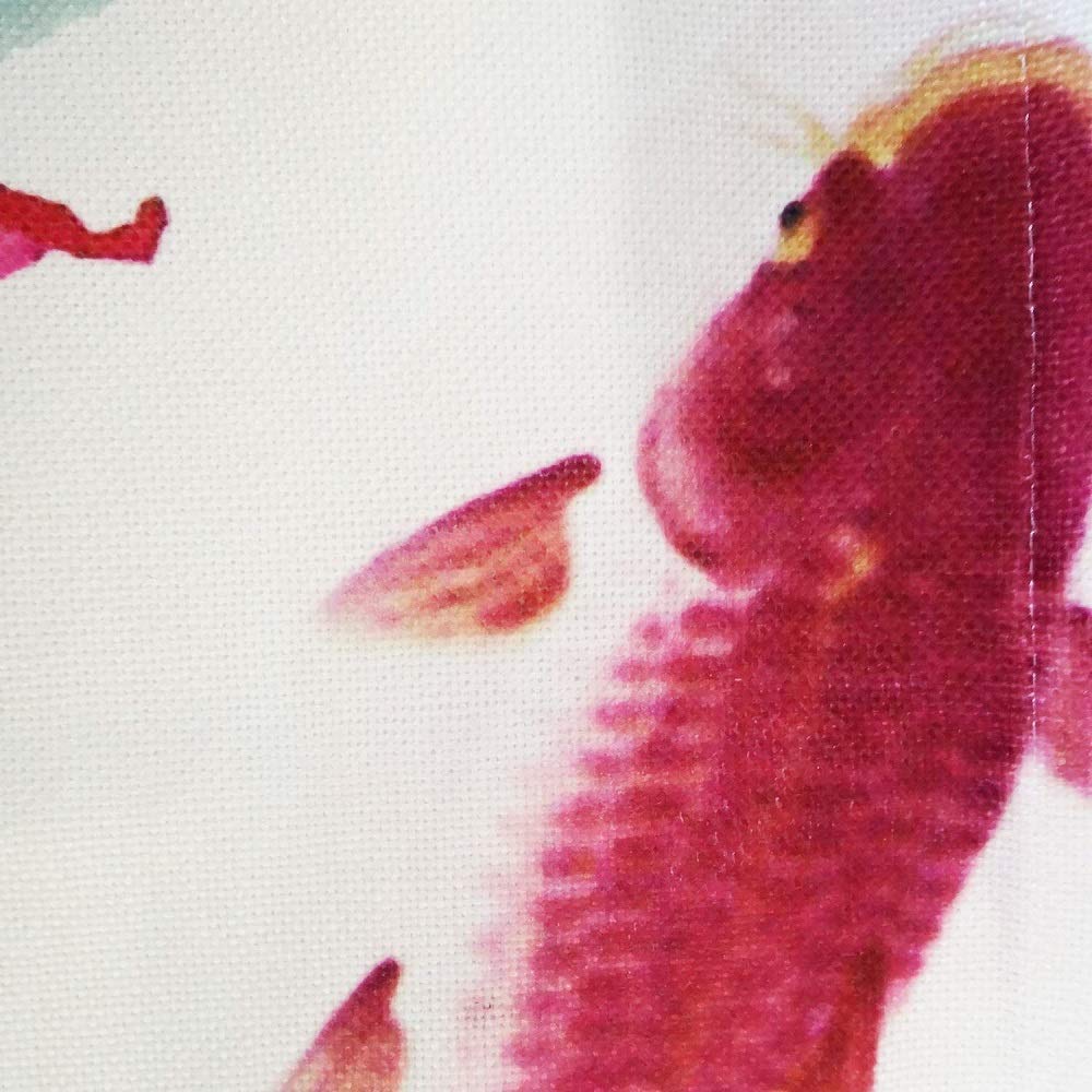 Koi Fish & Lotus Noren Curtain (Carps / 33.5"W x 59"L (Pack of 1))