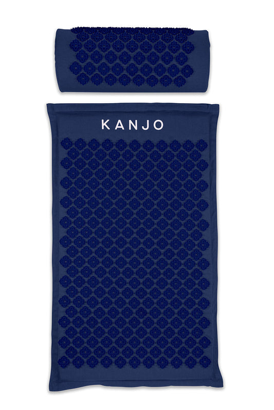 Acupressure Mat and Pillow Set for Back Pain Relief & Neck Pain Relief (Standard Navy)