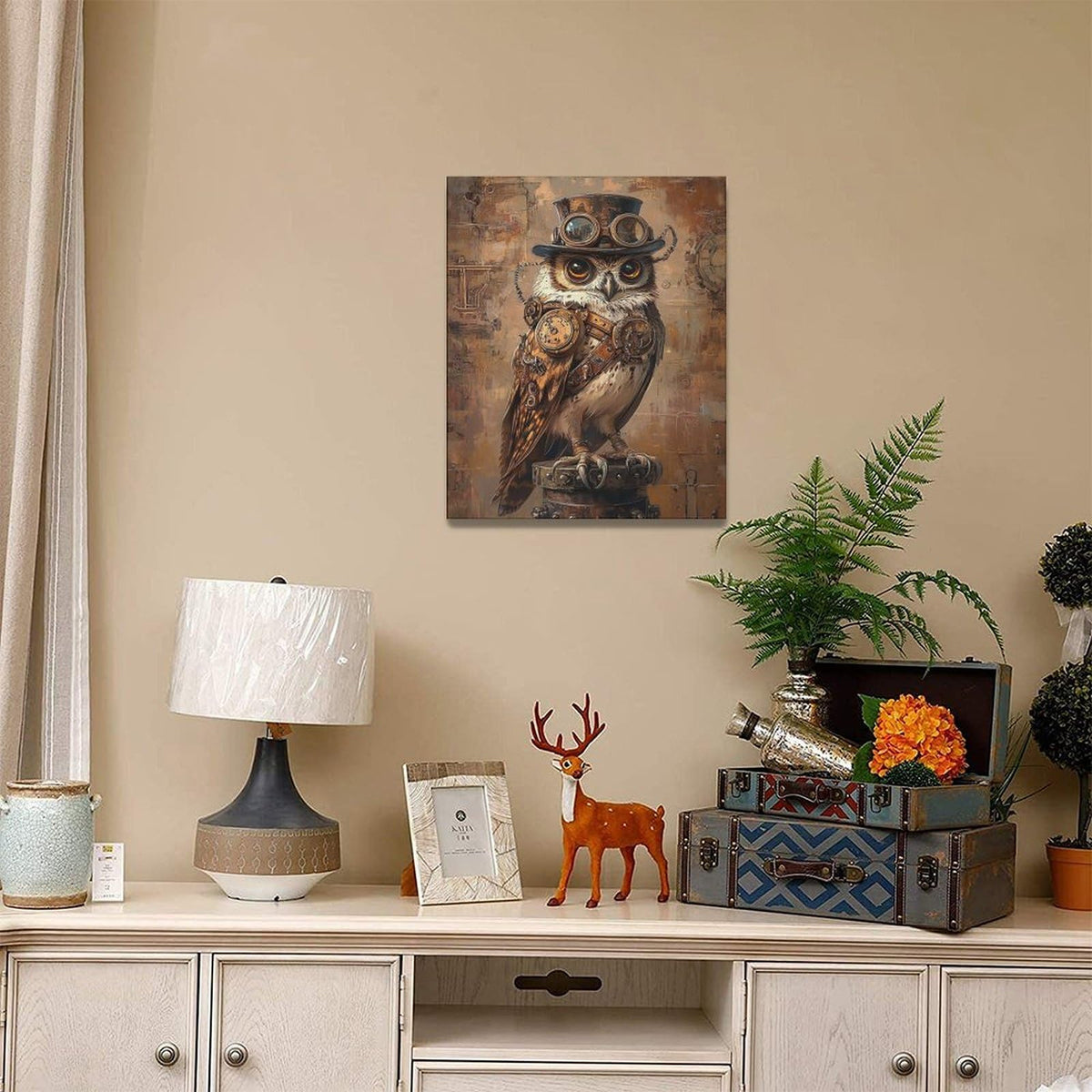Steampunk Wall Art (20"L x 16"W / Steampunk Owl)