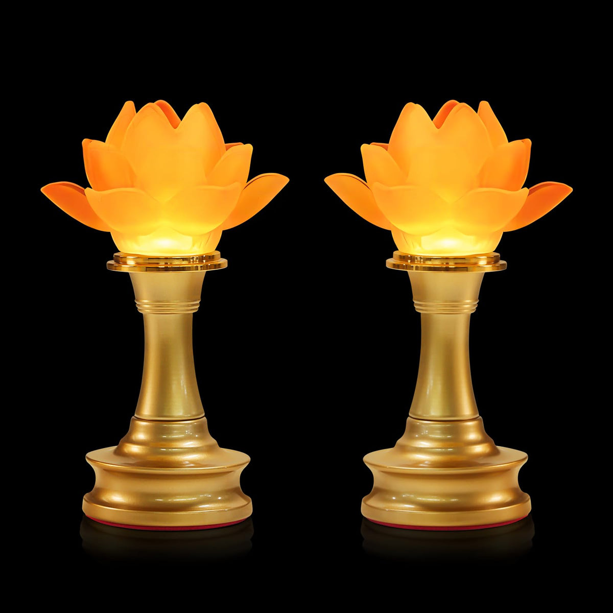 Lotus Flower Lamp 7 Color LED Buddhist Meditation Supplies (Z1-6.5inch)