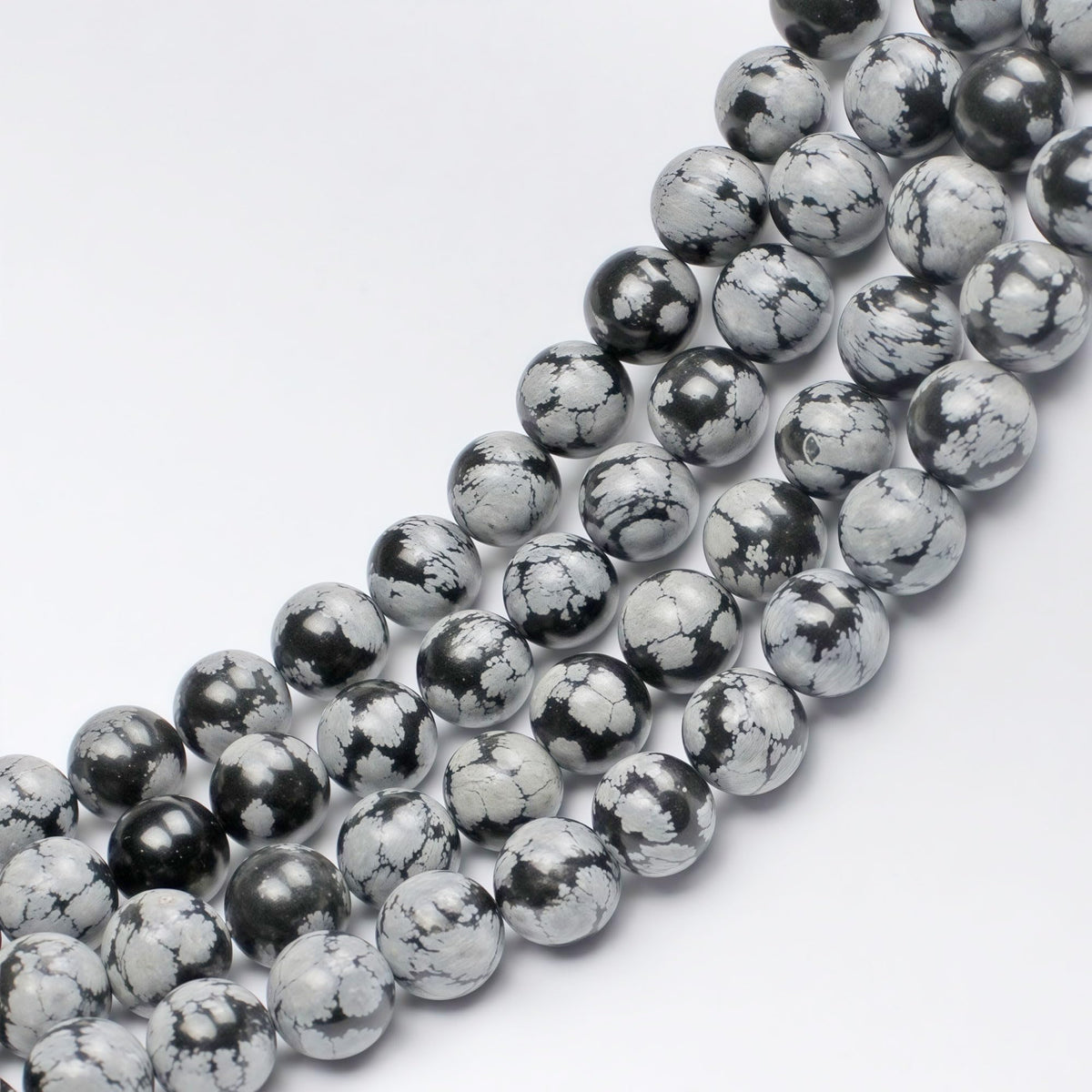 Snowflake Obsidian Beads Round Natural Stone Beads for Jewelry Making DIY Bracelet (Snowflake Obsidian / 6mm)