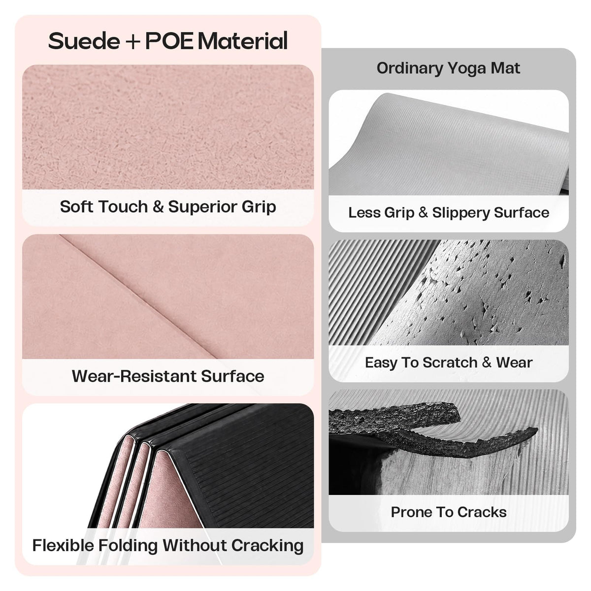 Foldable Yoga Mat (Pink)