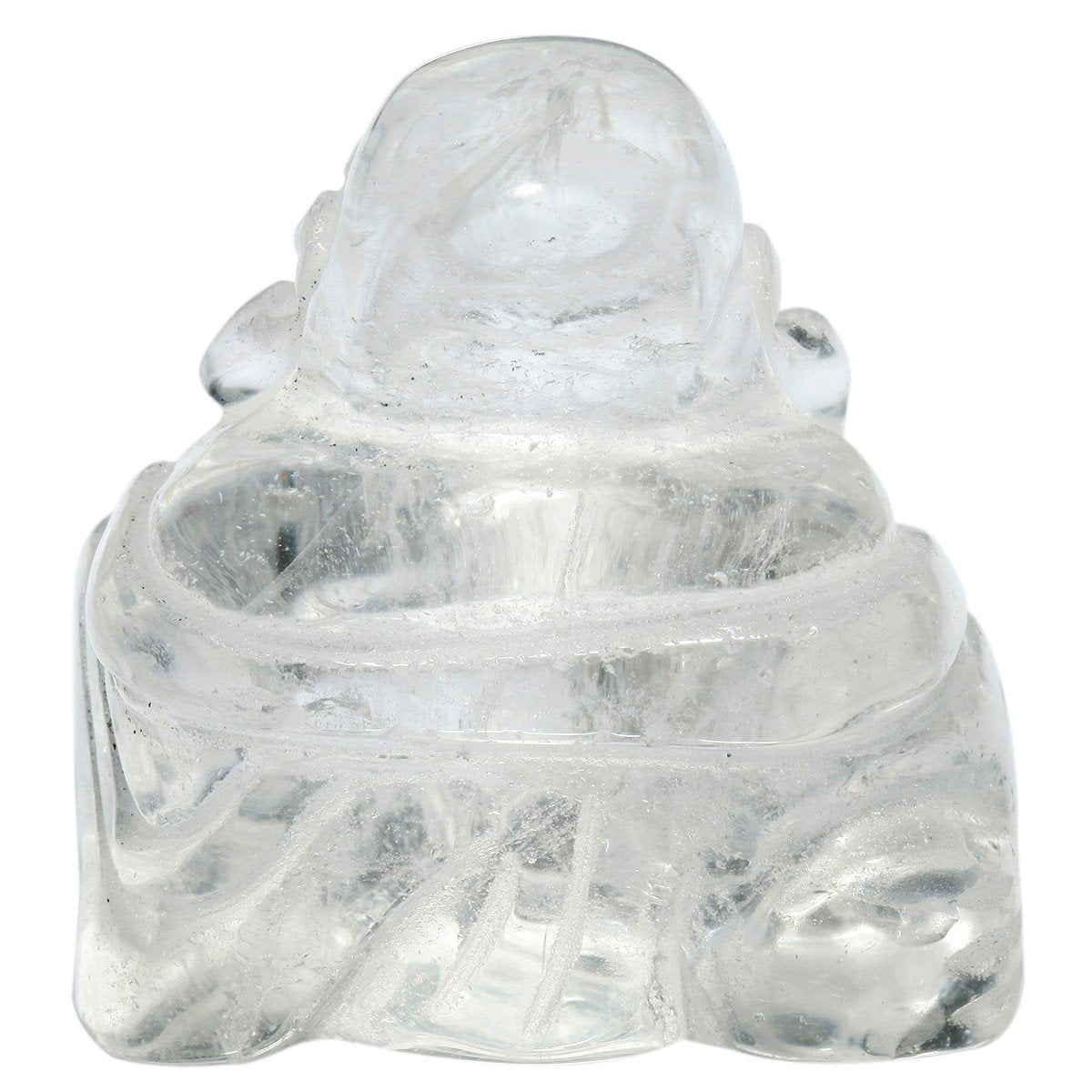 1.5" Rock Quartz Laughing Happy Buddha Feng Shui Figurine (1.5" / Rock Quartz)