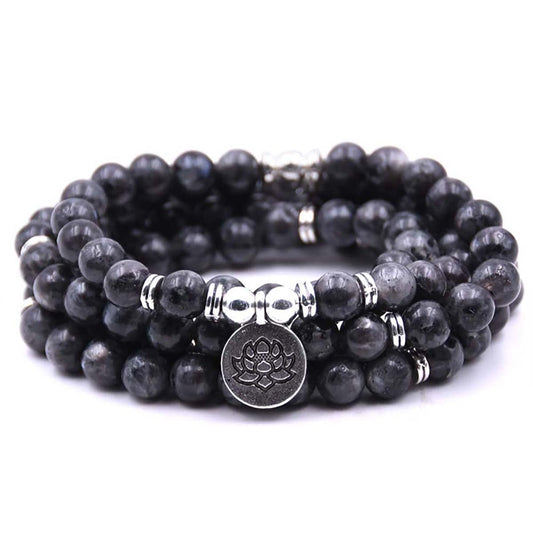 108 Mala Beads Bracelet Necklace (Labrodrite)