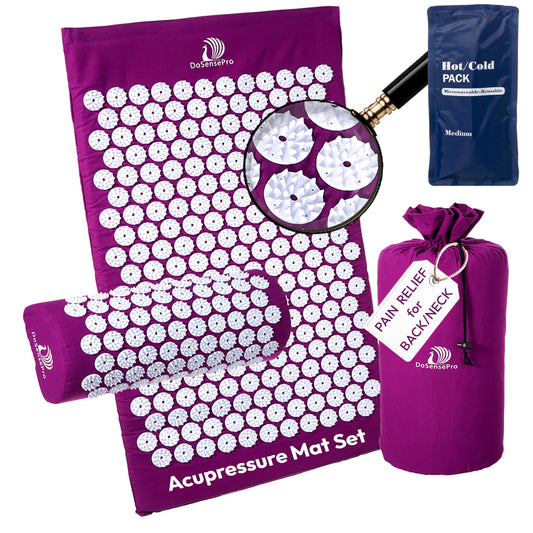 Acupressure Mat & Pillow Set (Purple)