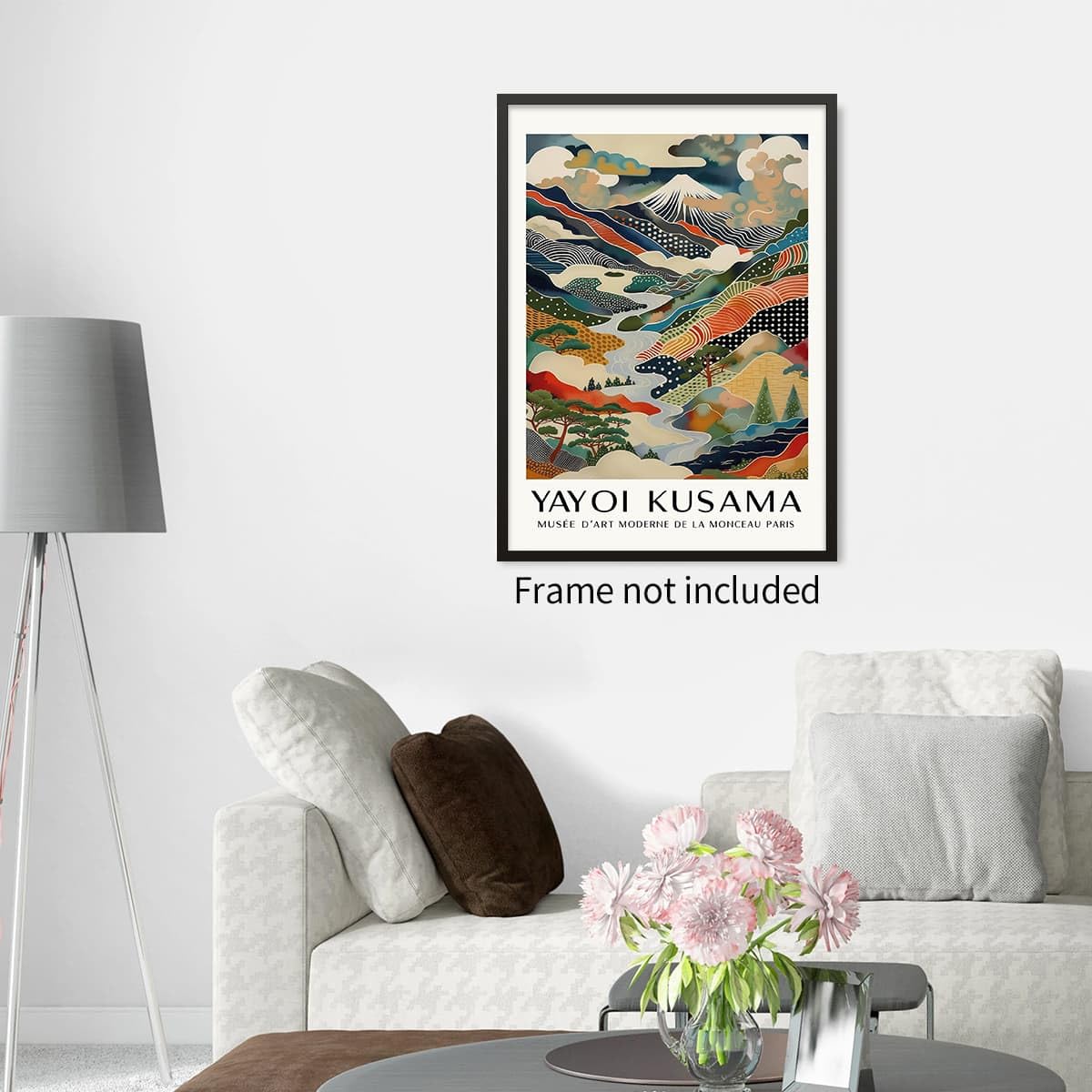Vintage Japanese Canvas Wall Art Yayoi. Kusama Posters Mount Fuji Landscape Pictures Prints Modern Nature Mountain Artwork 8x10 inch Unframed for Bathroom Living Room Bedroom Office Gallery Decor (Unframed / Japanese Art 011 / 10"L x 8"W)