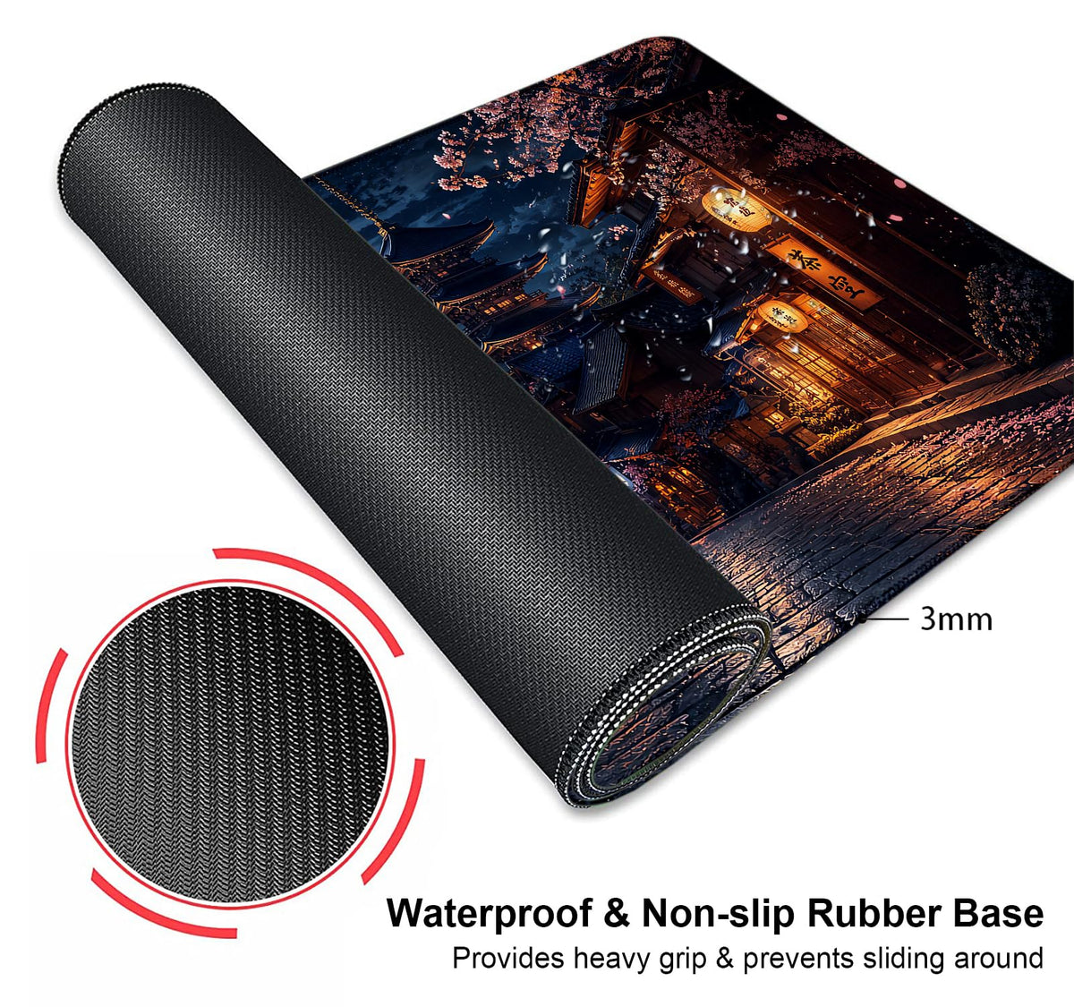 Extended Large Gaming Mouse Pad (Kyoto Sakura Street)