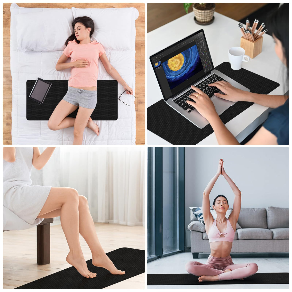 Grounding Mat for Bed (Black / King(76.5 * 27inch))