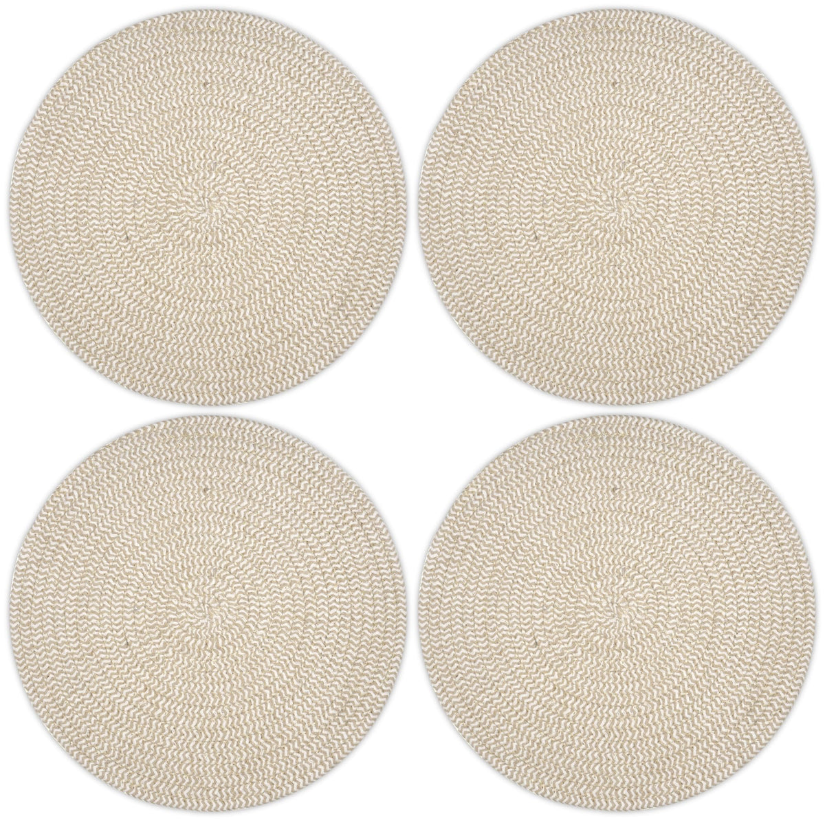 Dining Placemats (Beige & Off White Mix / 13" (Set of 4))