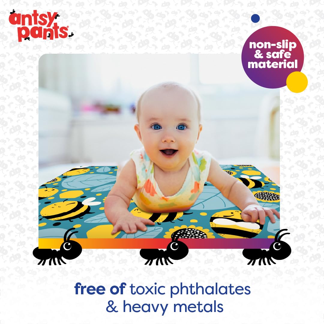 Kids Yoga Mat (Yellow Bumble Bees)