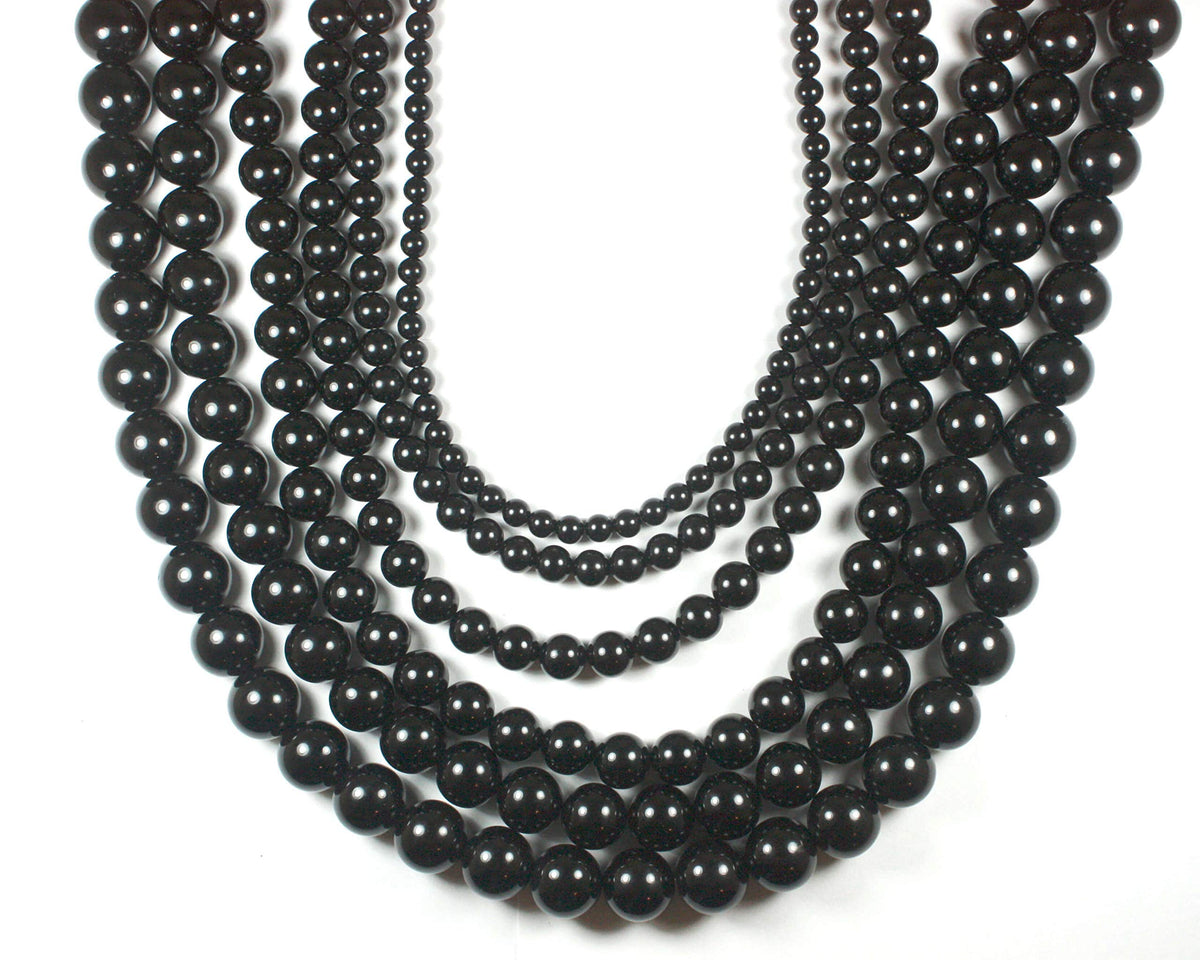 Handmade Black Onyx Crystal Mens Necklace