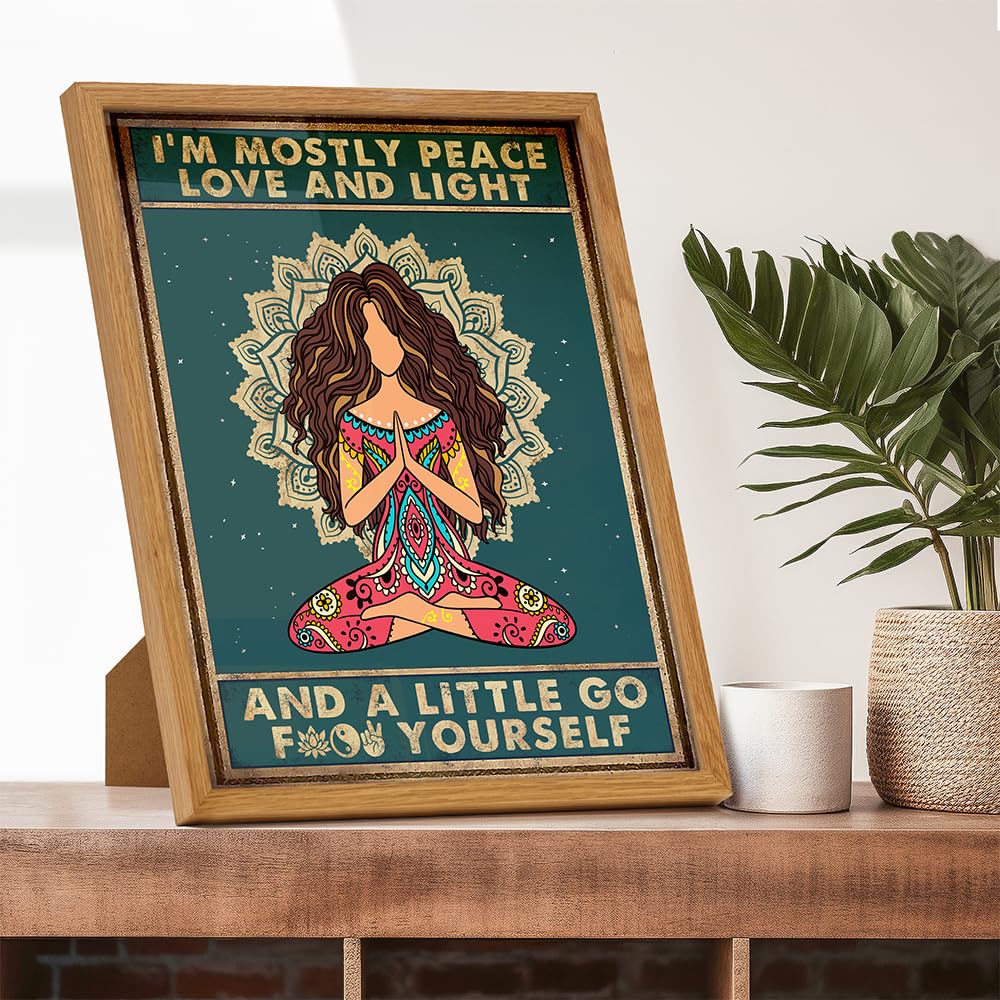 Funny Boho Wall Art 11x14 FRAMED (14"L x 11"W / Framed)
