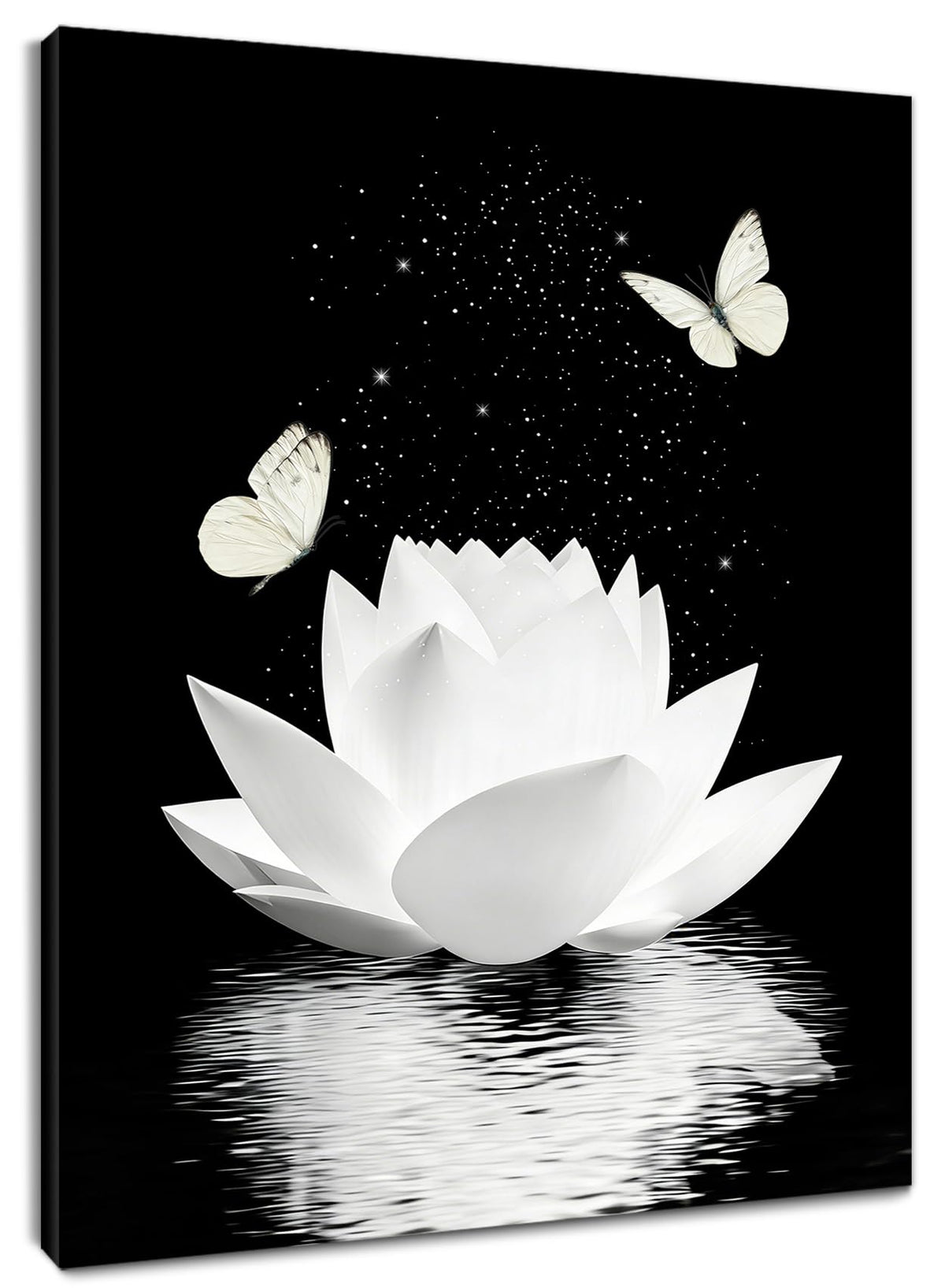 Zen Butterfly Wall Art (Black / 10"L x 8"W)