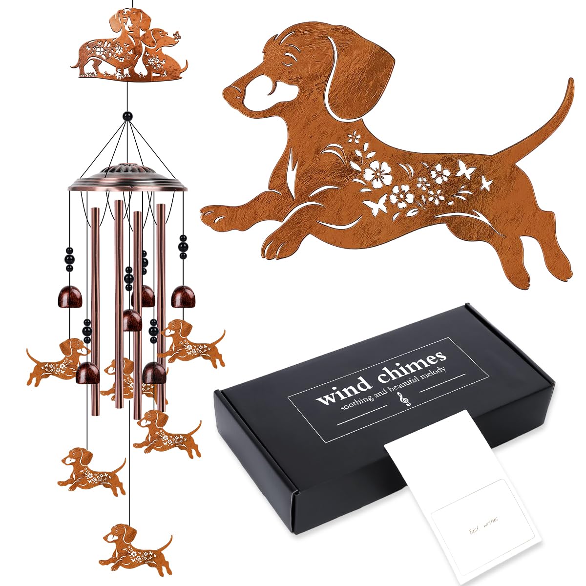 Dachshund Wind Chimes for Outside (Dachshund)