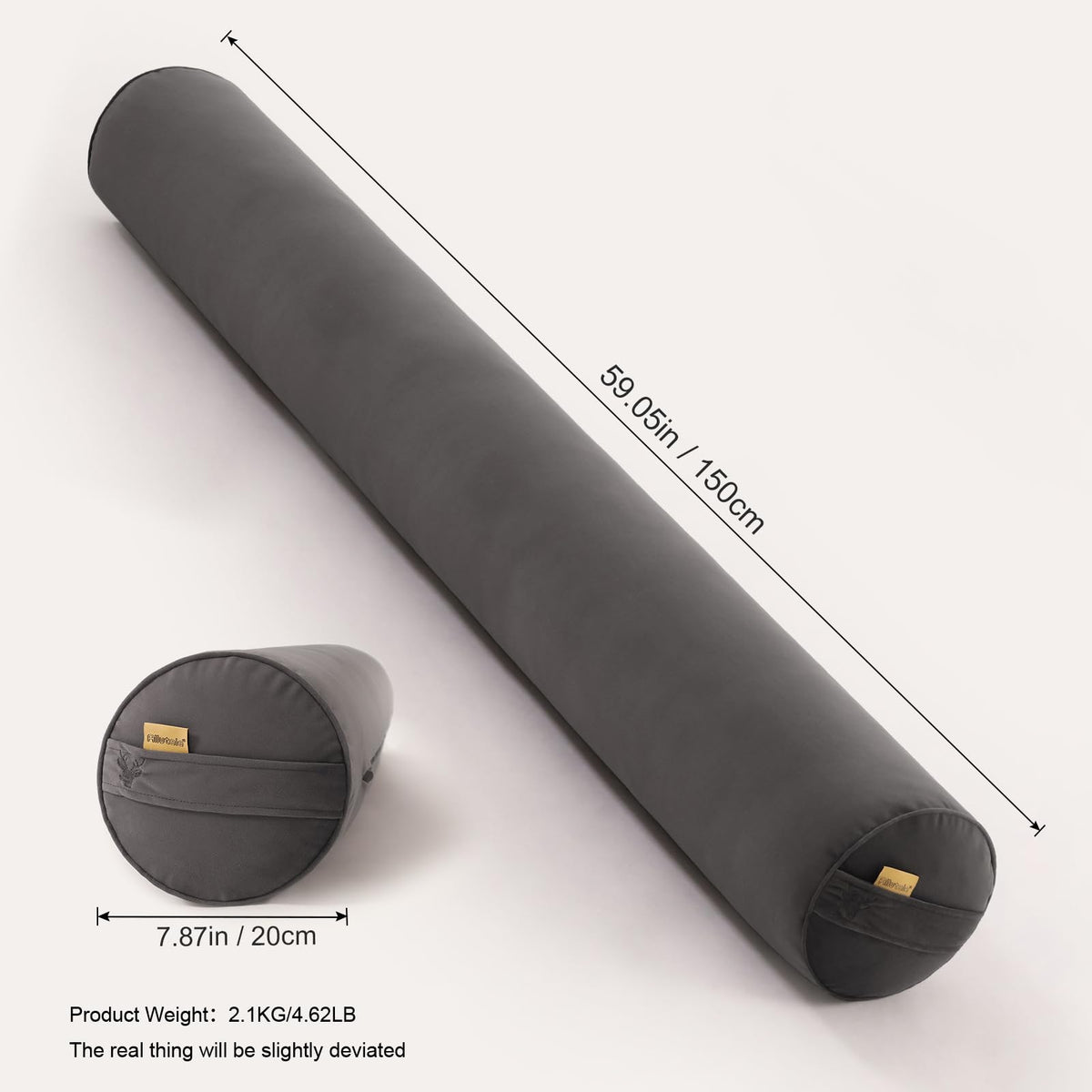 Body Pillow for Adults (Steel Gray / 59"*7.87")