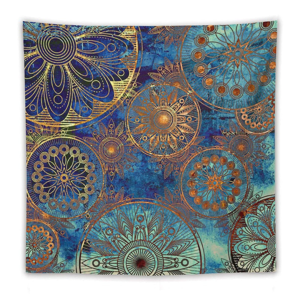 Boho Floral Tapestry Wall Hanging Retro Mandala Flower Vintage Mystical Dream Style Theme Tapestries Home Decor for Living Room Bedroom Apartment Farmhouse Dorm 60"x60" (60"L x 60"W / Mandala-30)