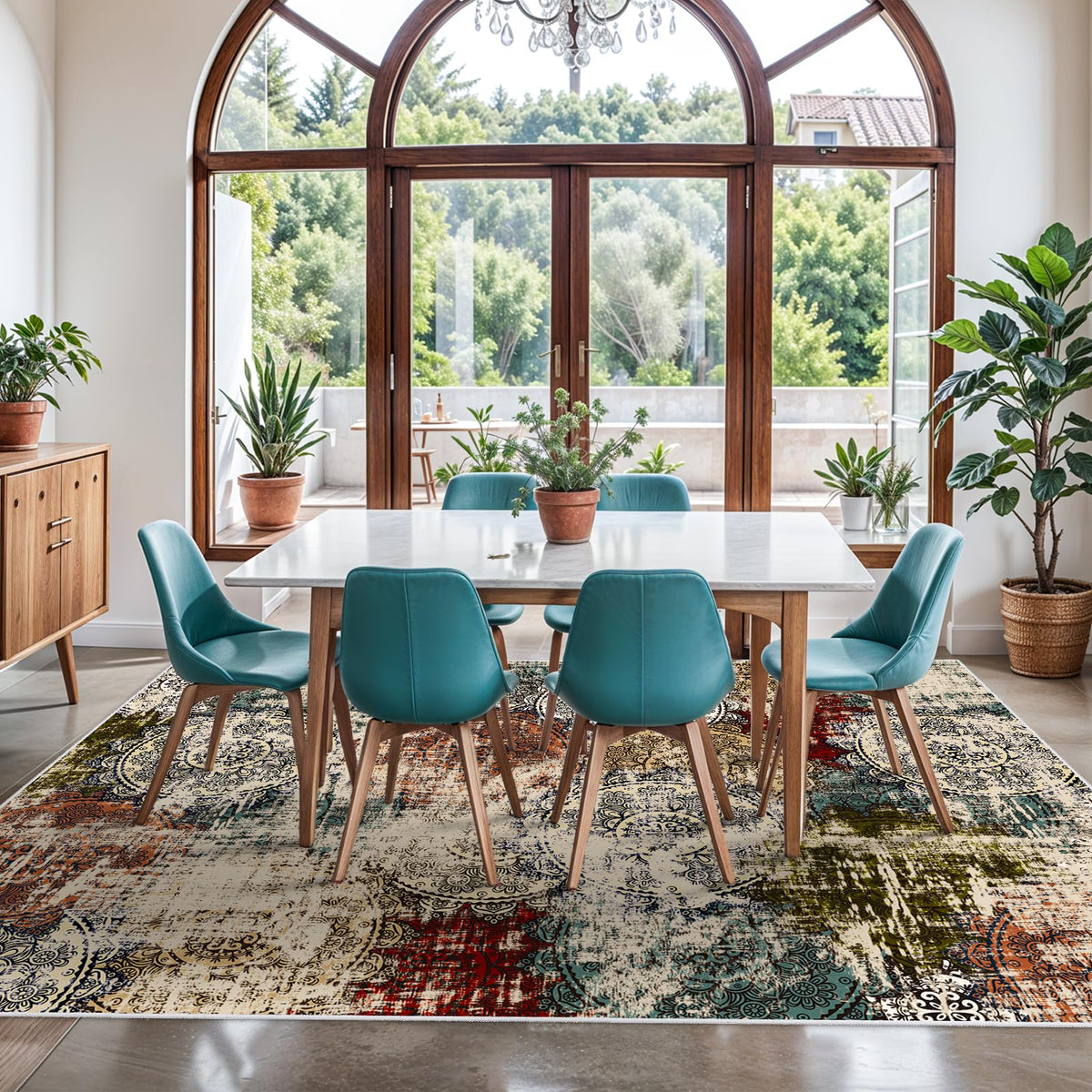 9x12 Living Room Area Rugs (Red/Green/Multi / 9' x 12' (Rectangular))