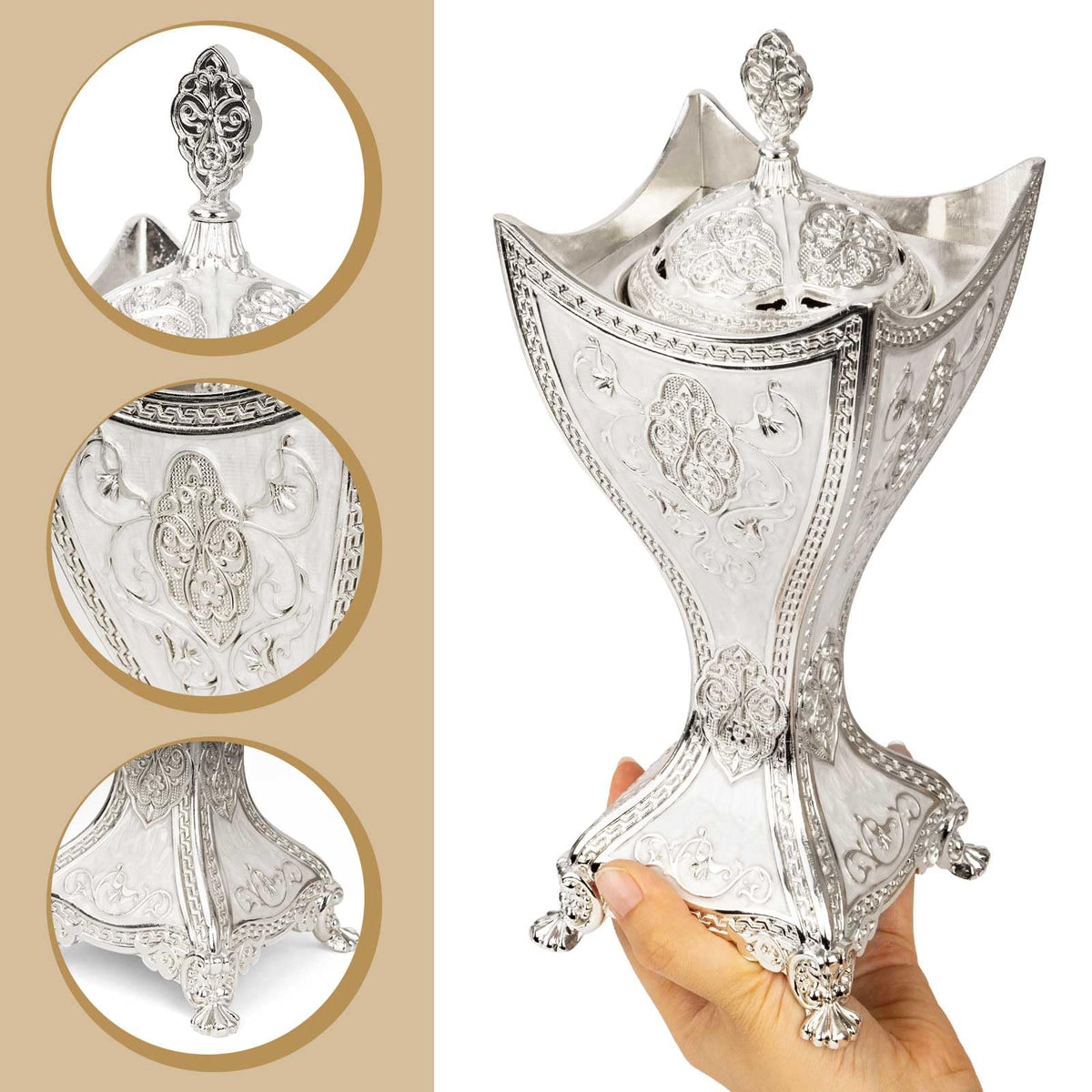 Bakhoor Incense Burner (Silver)
