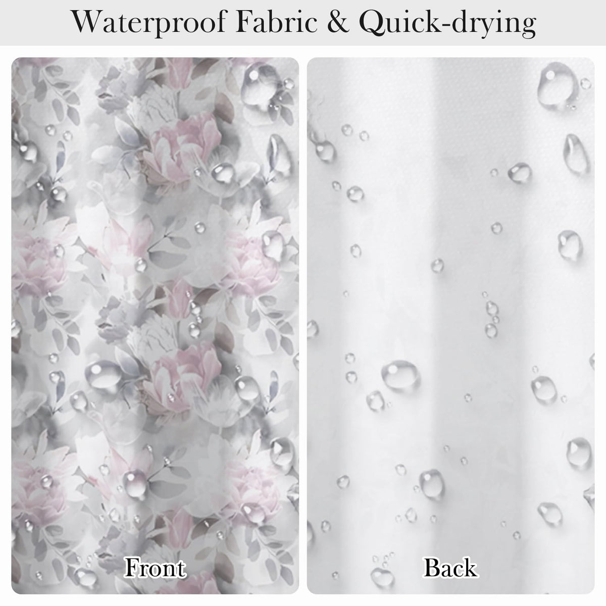 Watercolor Floral Shower Curtain 71x74 Inch (Floral-o)