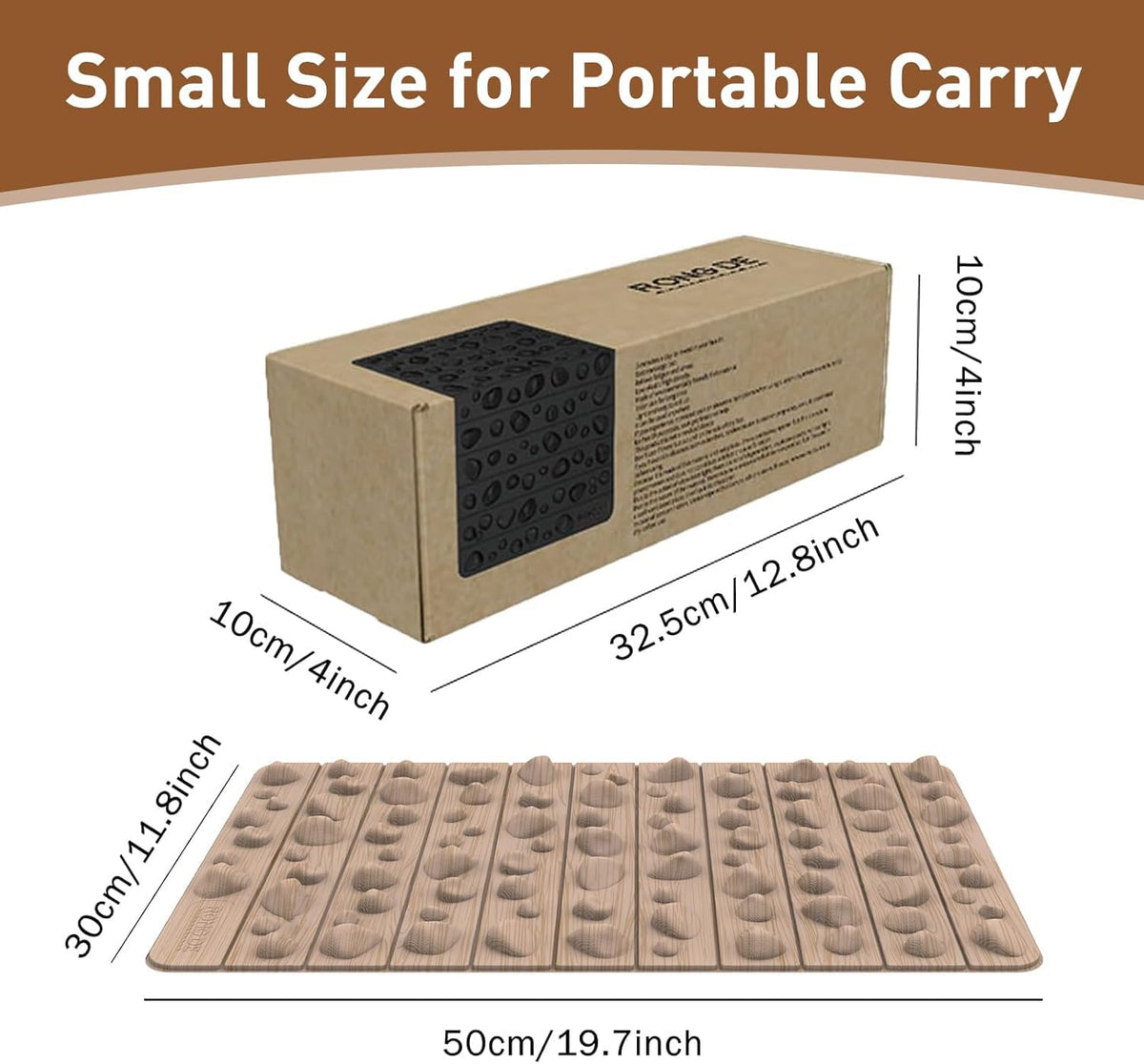 Portable Foot Massager Mat (Khaki - Small)