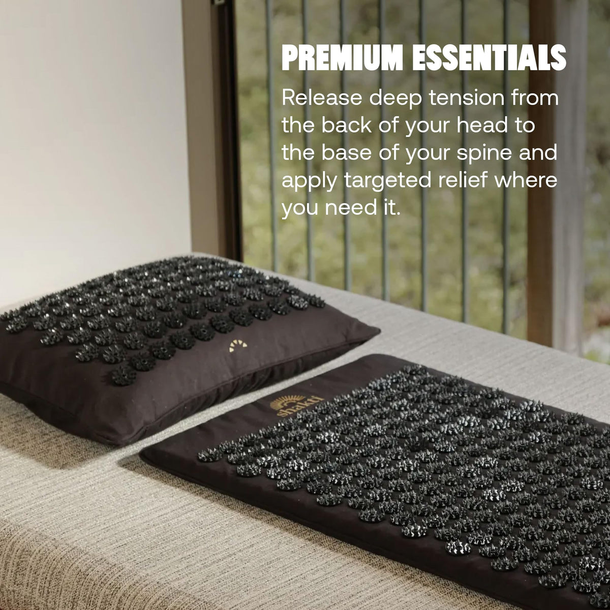 Acupressure Mat for Tension Release (Level 1 / Premium-black)