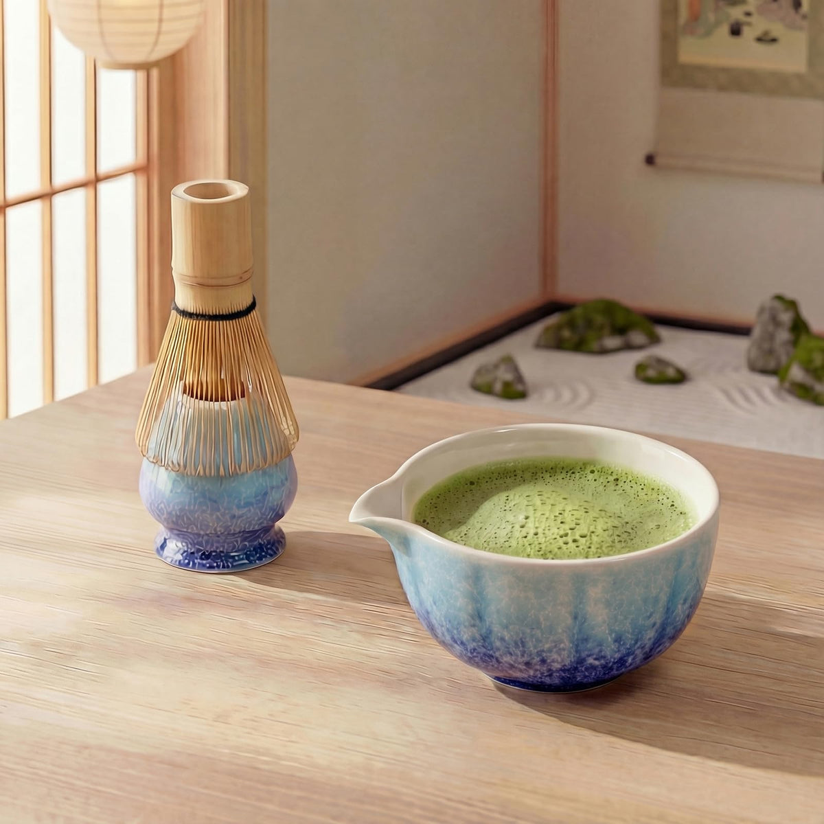Matcha Whisk Set (Ice Blue)