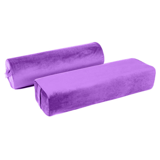 2 Pack Yoga Bolster Pillow Set (Purple)