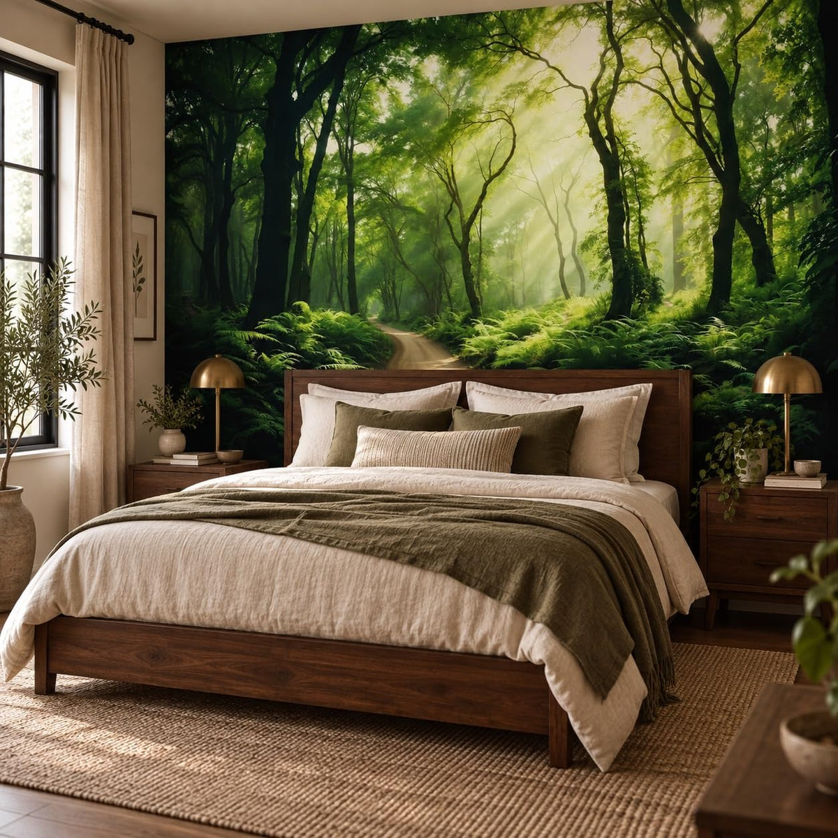 Peel Stick Wall Mural Wallpaper Forest 114"x82" Decor G25 (G25 / 114" x 82")