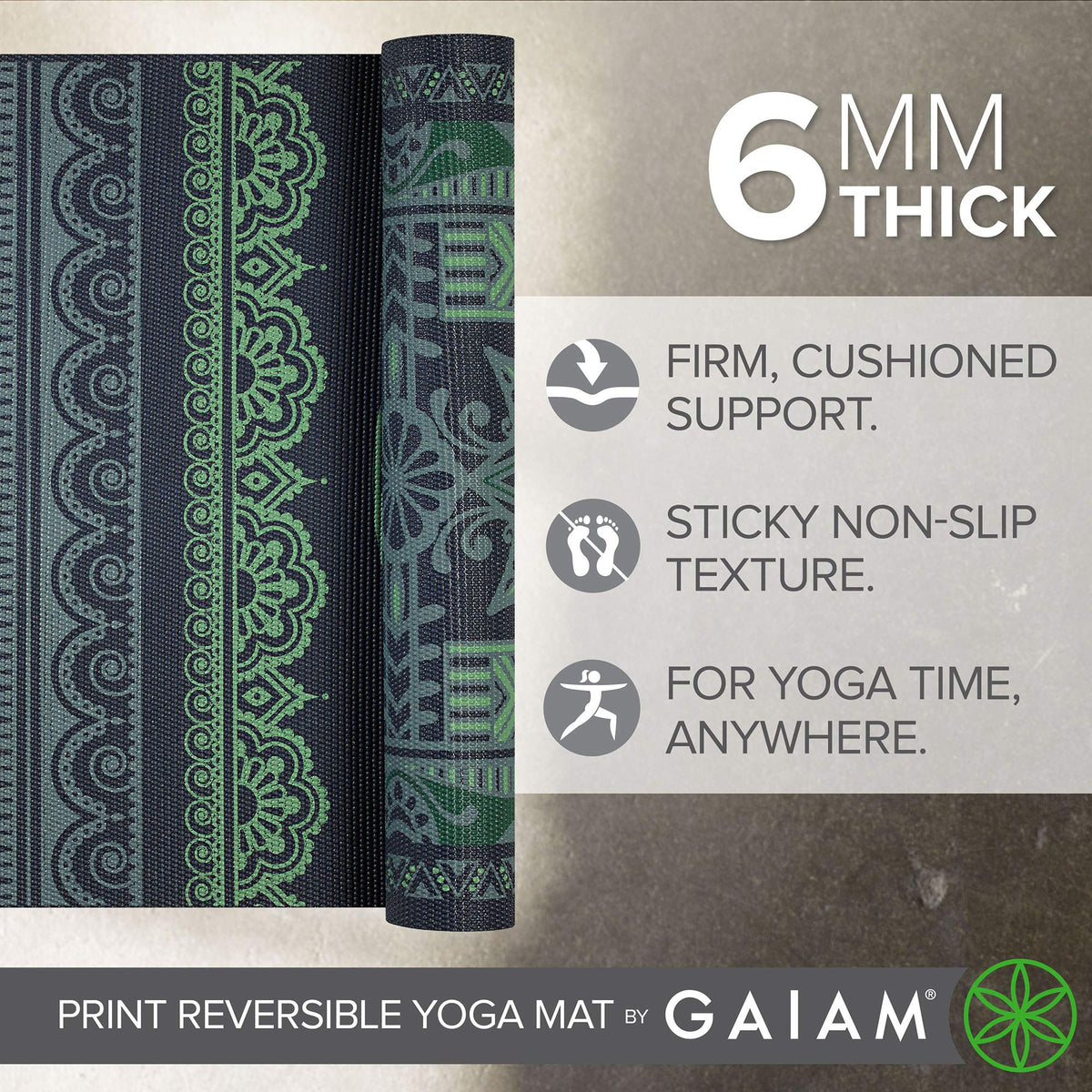Reversible Yoga Mat (Boho Folk)