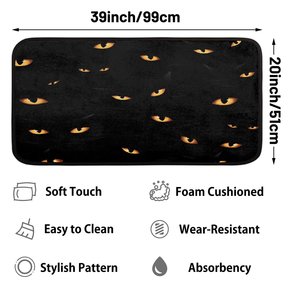 Eyes Kitchen Rugs Kitchen Mats Non Slip Floor Mat (Color 26)