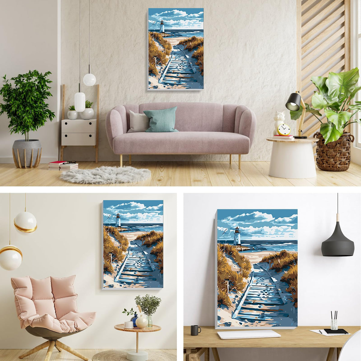 Beach Paint by Numbers Kit for Adults Beginner