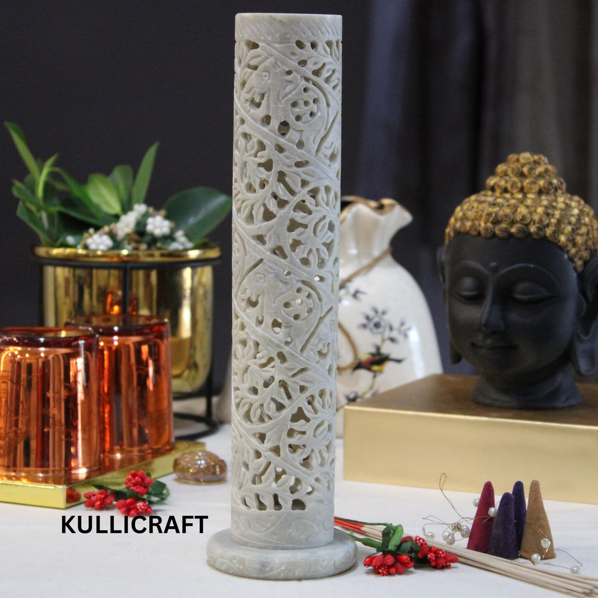 Marble Soapstone Incense Stick Holder