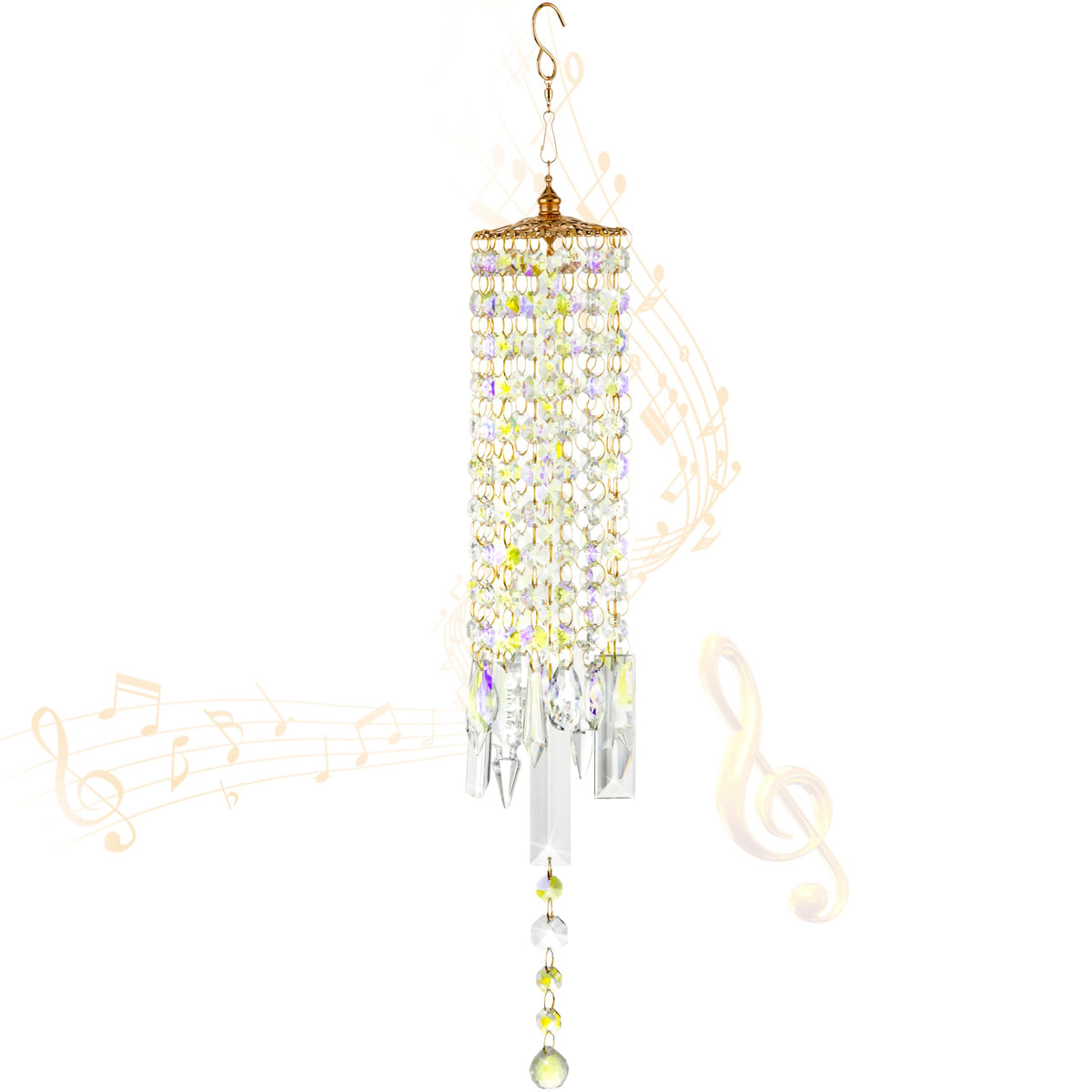Crystal Wind Chimes Rainbow Suncatcher for Window (Colorful)