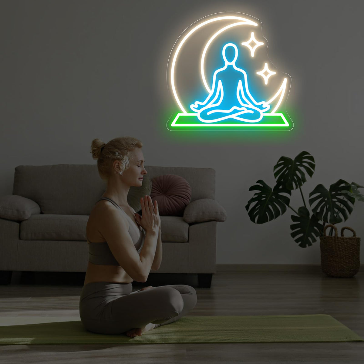 Yoga Neon Sign for Meditation Room (Yoga)