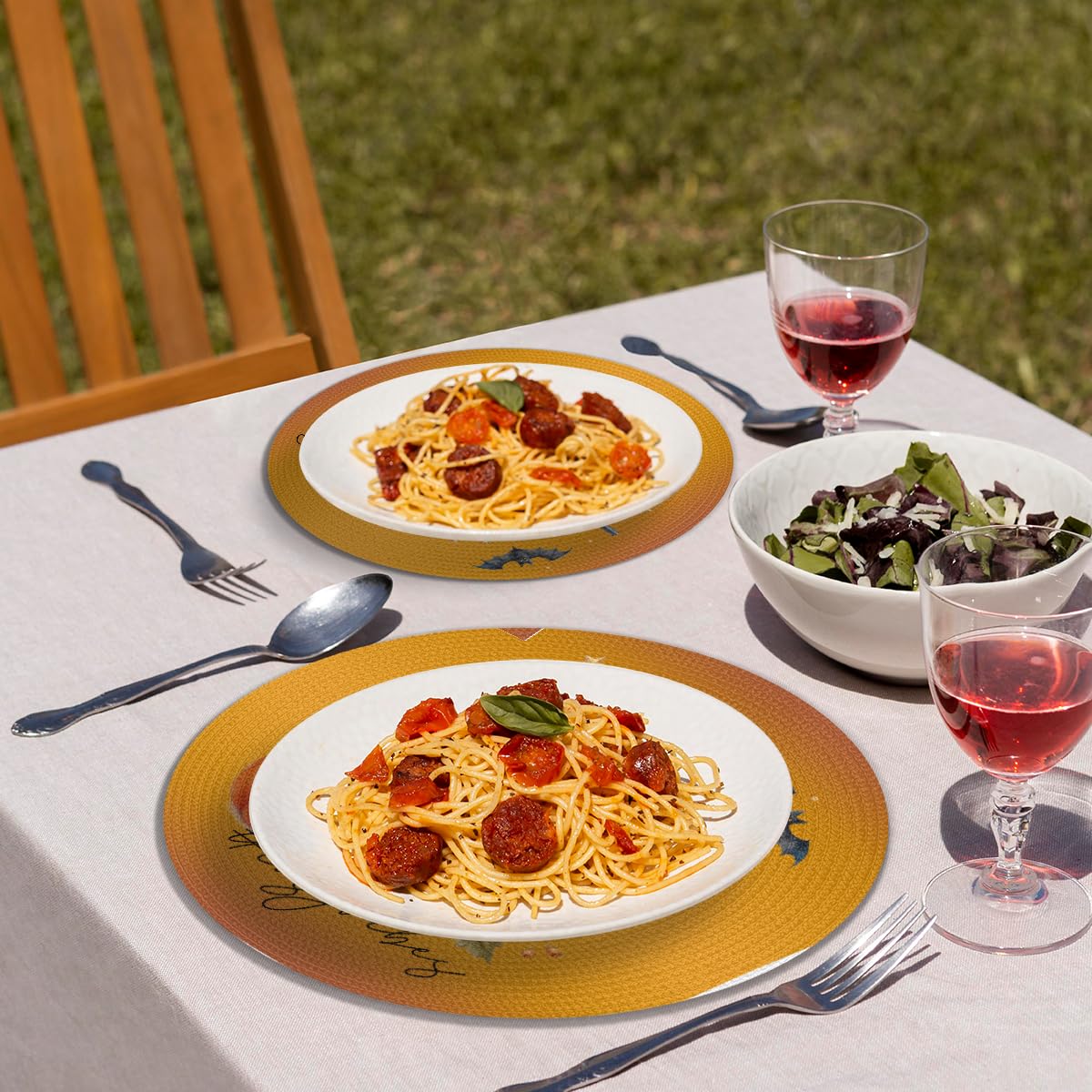 Halloween Woven Placemats Round Placemats Set of 6 for Festival Party (B 010 / 6 pieces)
