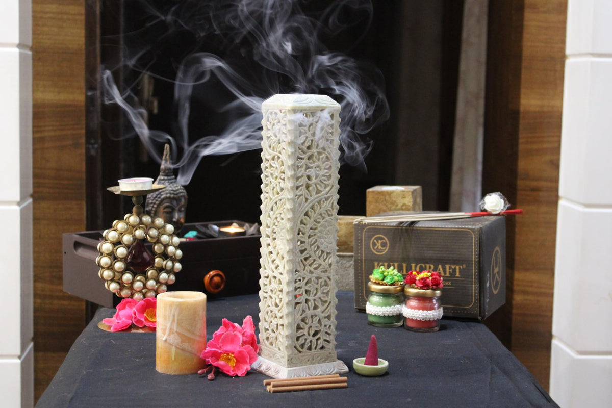 Handmade Marble Soapstone Incense Stick Burner