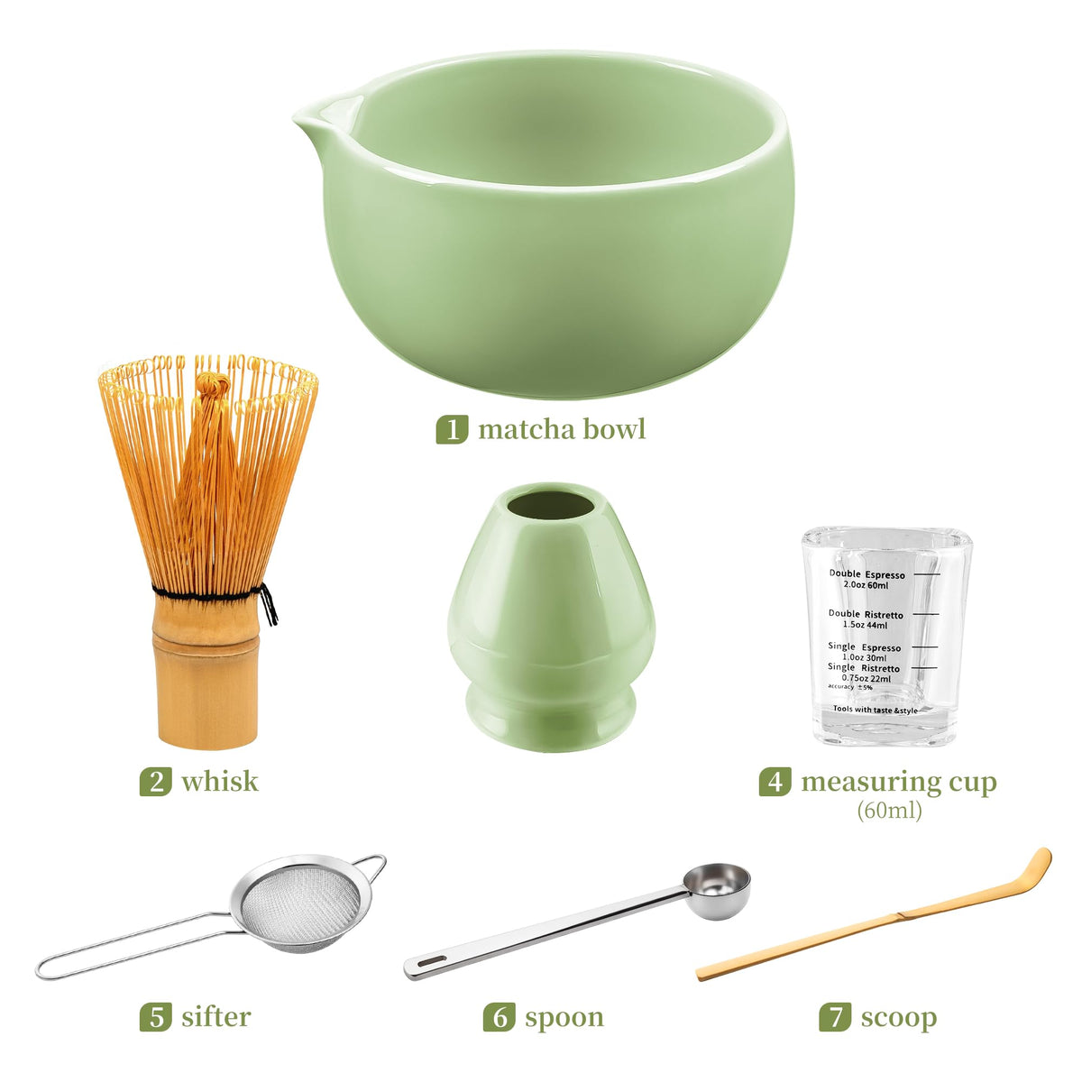 Matcha Whisk Set (Light Green)
