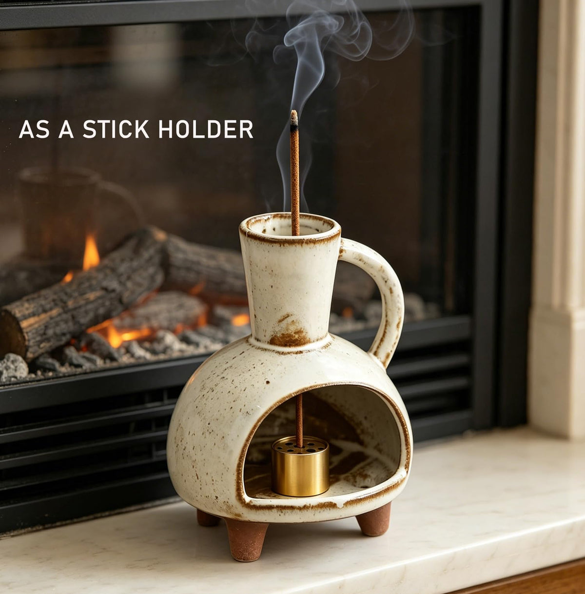 Ceramic Incense Holder (Retro 01)