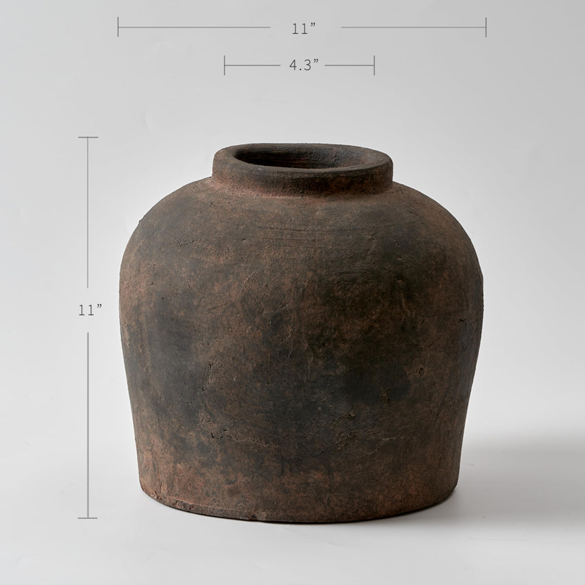 Brown Ceramic Large Vase (Brown)