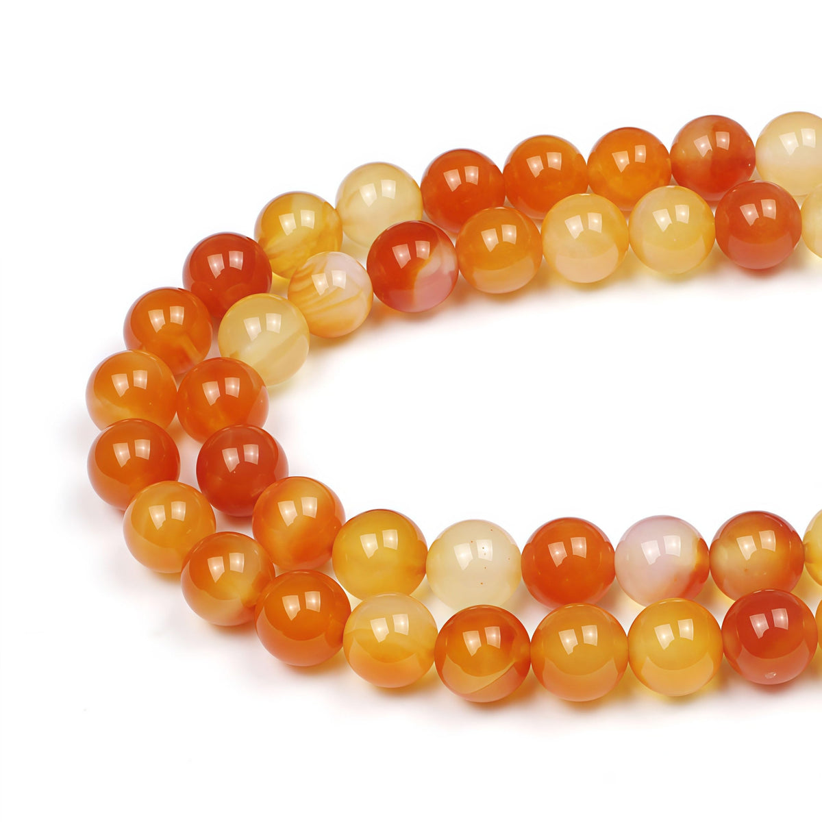 7A Round Natural Red Carnelian Gemstone Beads Stone Loose Beads for Necklace Bracelet Charms Jewelry Making 15" (Red Carnelian / 10mm)
