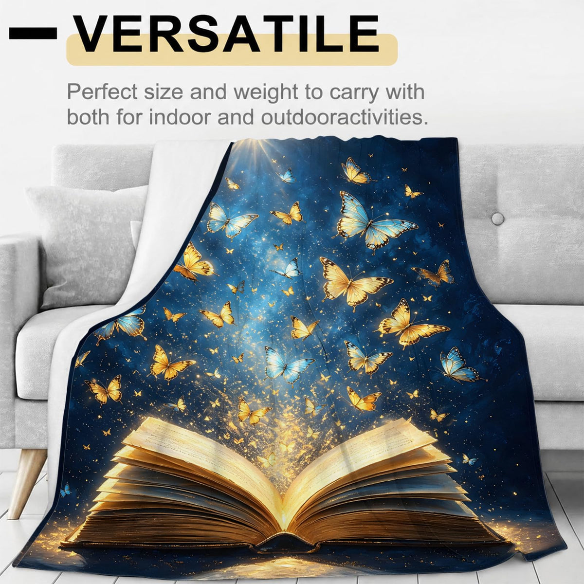 Butterfly Book Flannel Blanket (Butterfly Book / 40x50 inch)