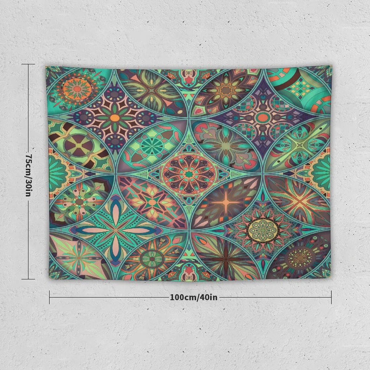 Vintage Mandala Tapestry Wall Hanging Bohemian Boho Colorful Tapestries Home Decor for Living Room Bedroom Apartment Farmhouse Dorm 30"x40" (30"L x 40"W / Mandala-28)