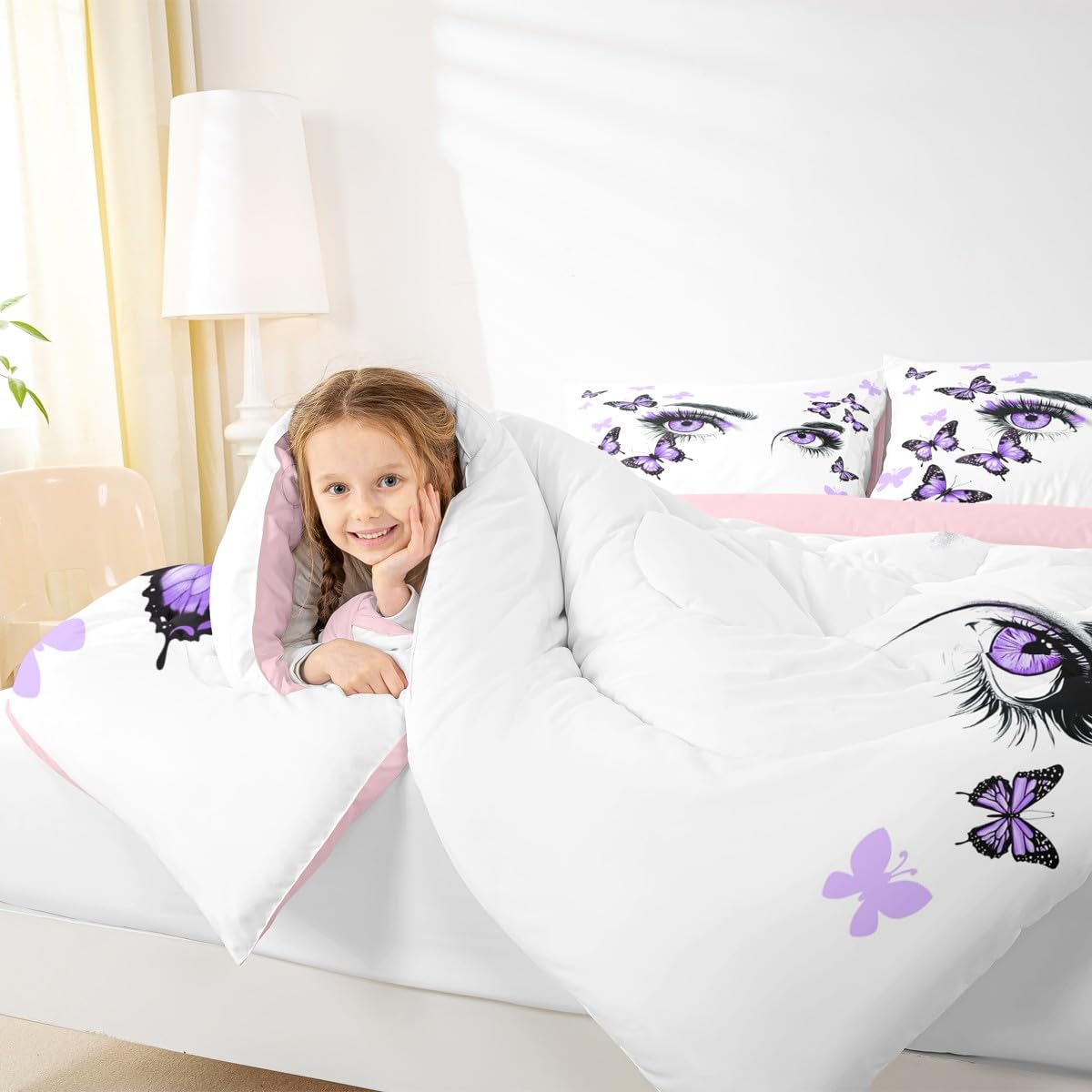 Eyelash Comforter Set Toddler Size 3 Pcs for Kids Boys Girls (Multi 801 / Toddler)