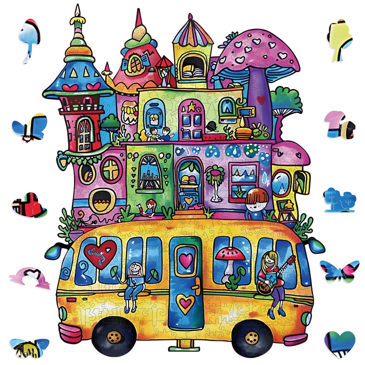 Puzzles for Adults 500 Pieces (Mushroom Bus / 500 pieces)