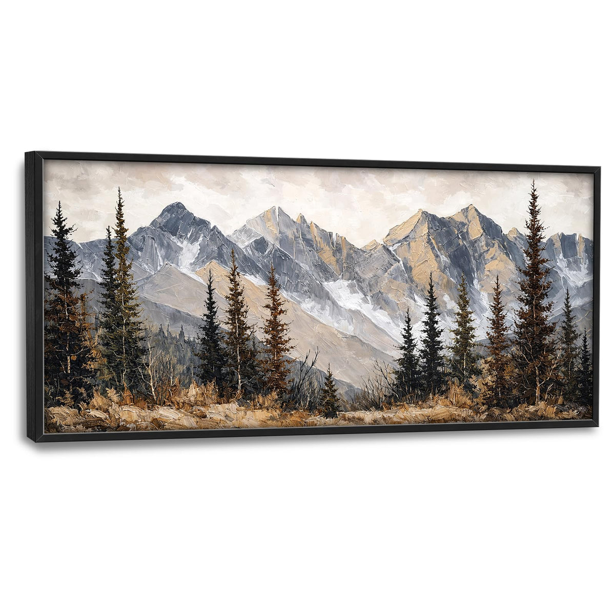 Mountain Wall Decor Large Canvas Wall Art for Living Room Big Forest Landscapes Pictures Painting Artwork Nature Framed Decoration for Living Room Bedroom Office Gifts 60"x30" (Mountain / 60"L x 30"W)