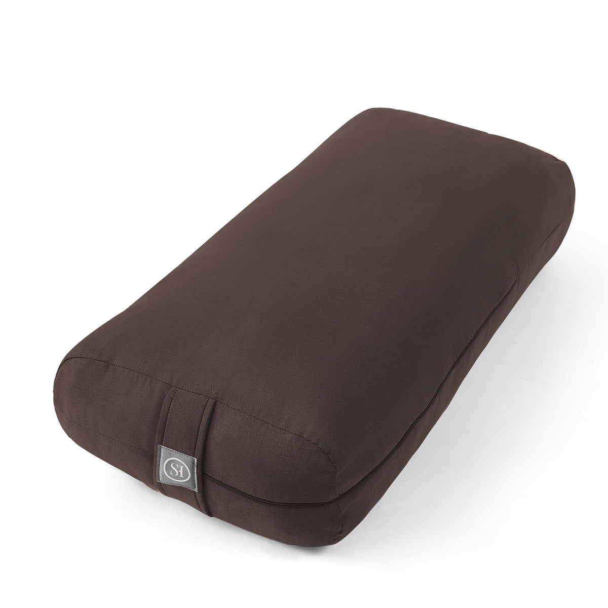 Yoga Bolster Pillow for Meditation (Chocolate Brown / Rectangular (Filled with 100% Cotton))