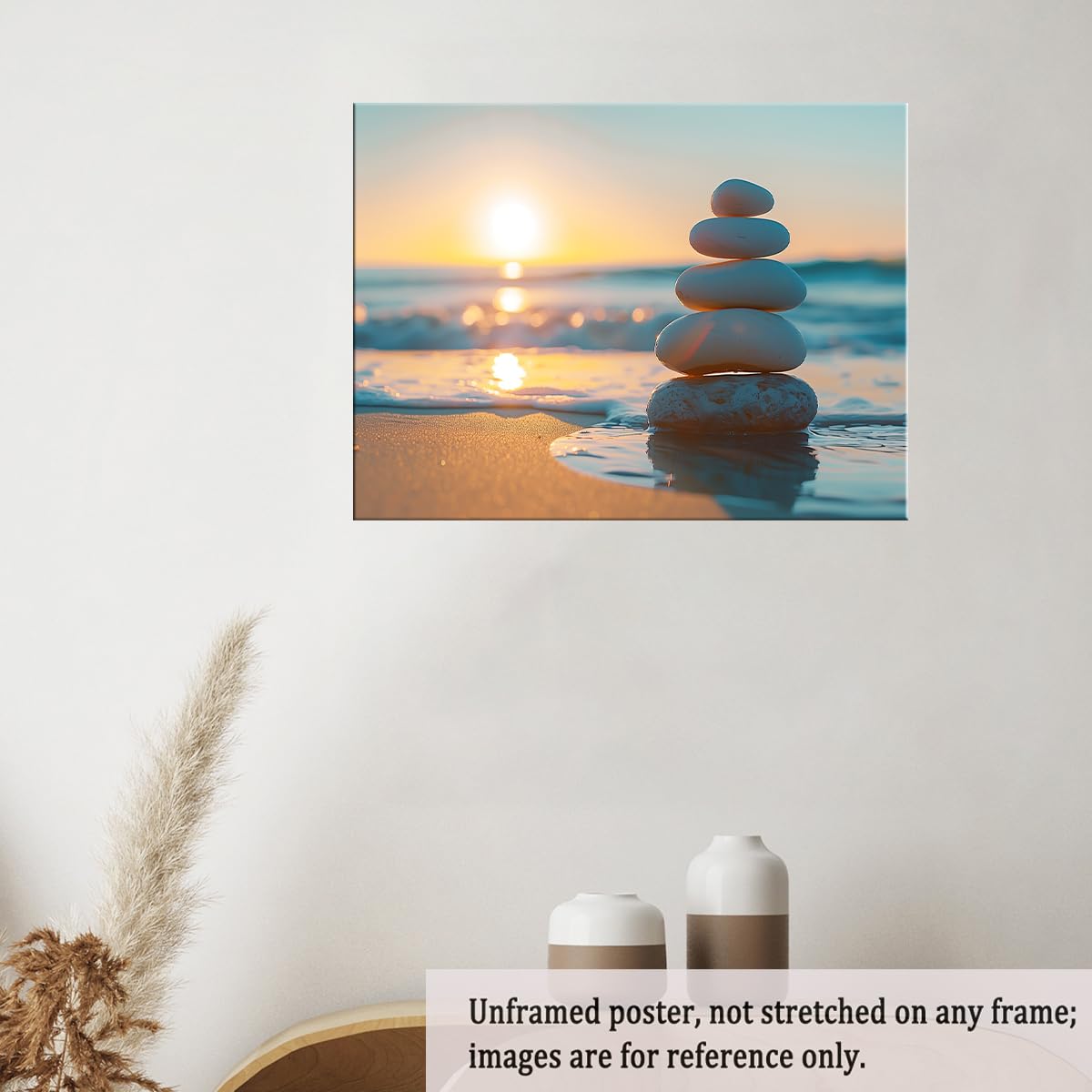 Zen Ocean Sunset Wall Art (Unframed-1 / 12"L x 16"W)