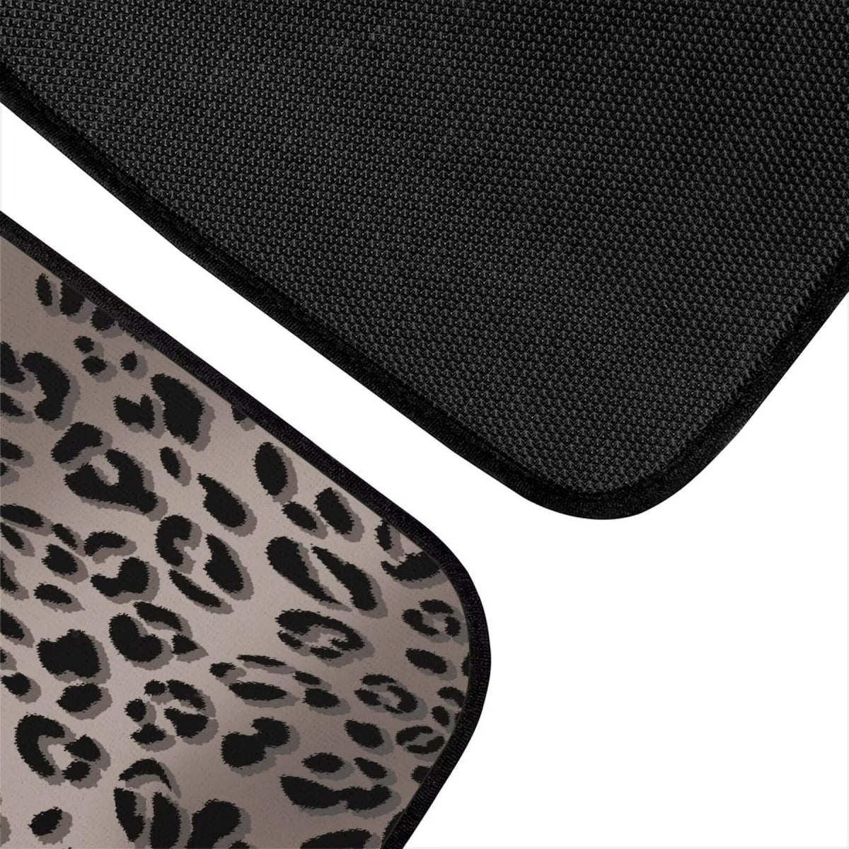 Gray Leopard Automotive Floor Mats Cheetah Car Floor Mats Rubber Rear Front Seat Non Slip Foot Pads for Cars 4 Piece Car Carpet Mat Set Leopard Automotive Interior Accessories (Gray Leopard)
